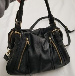 Forever 21 black vegan pebbled leather bag